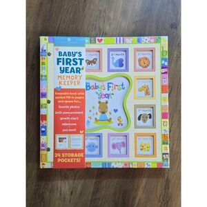 New Seasons Babys First Year Memory Keeper Keepsake Book 24 Storage Pockets  NEW